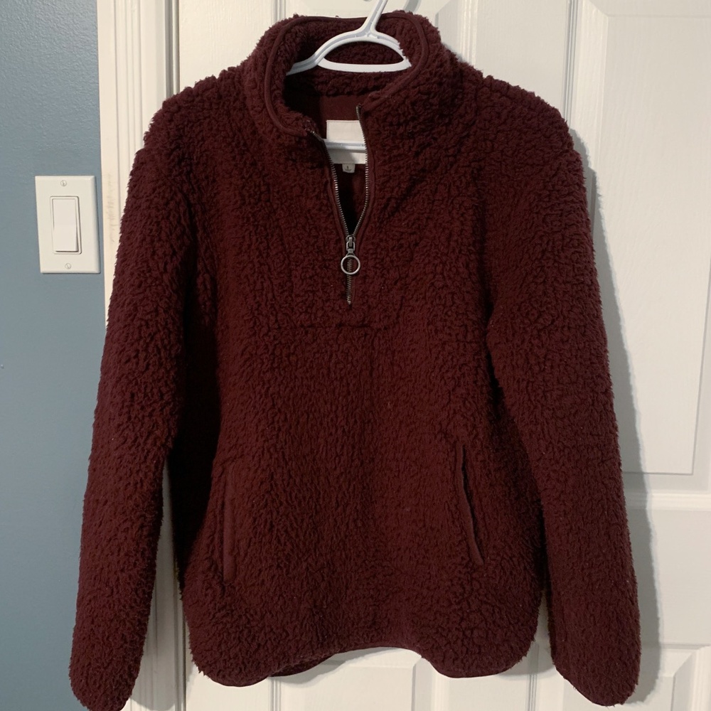 Thread & Supply Sherpa Quarter Zip Sweater